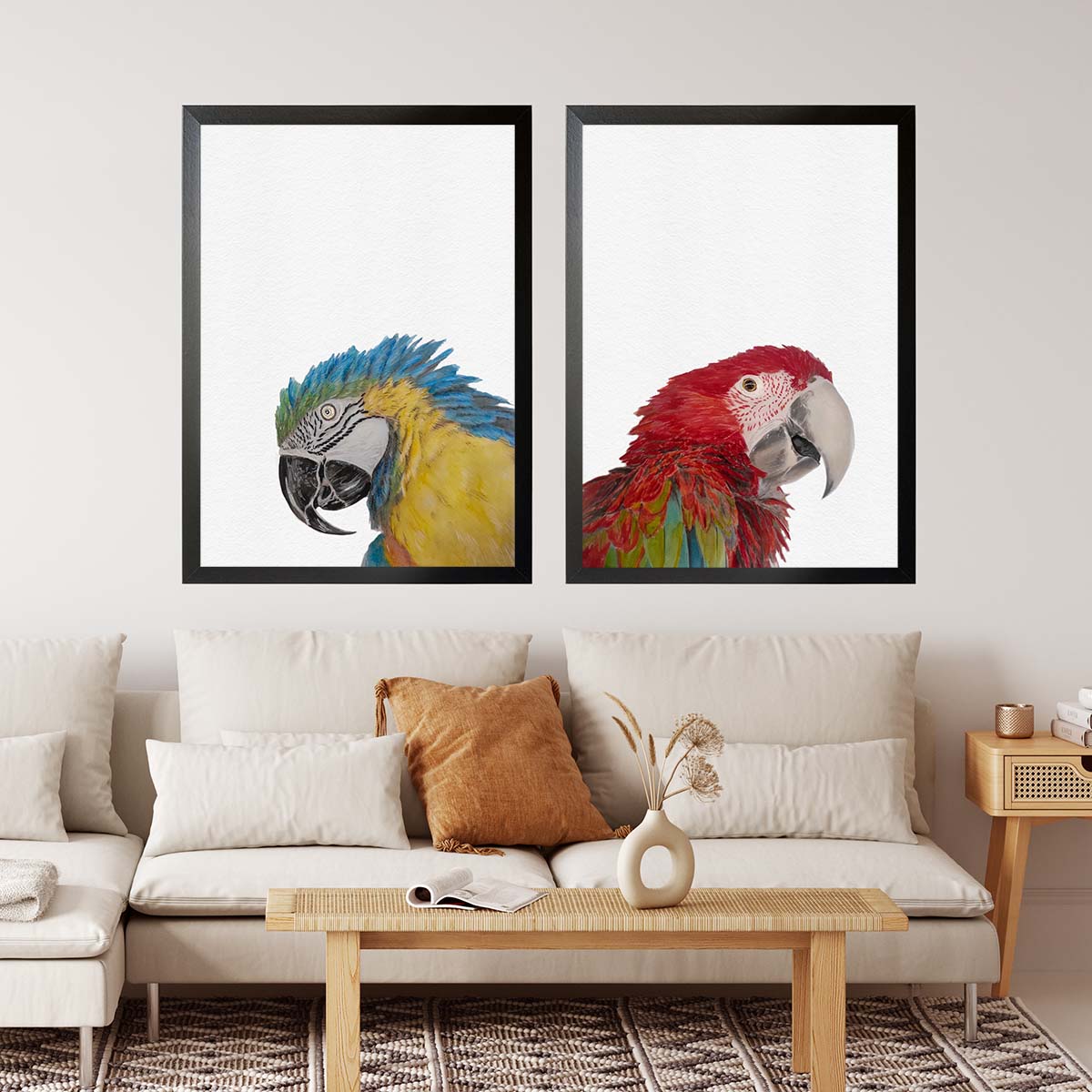 Custom Parrot Portrait From Photo 100% Watercolor Hand Painting Peekaboo