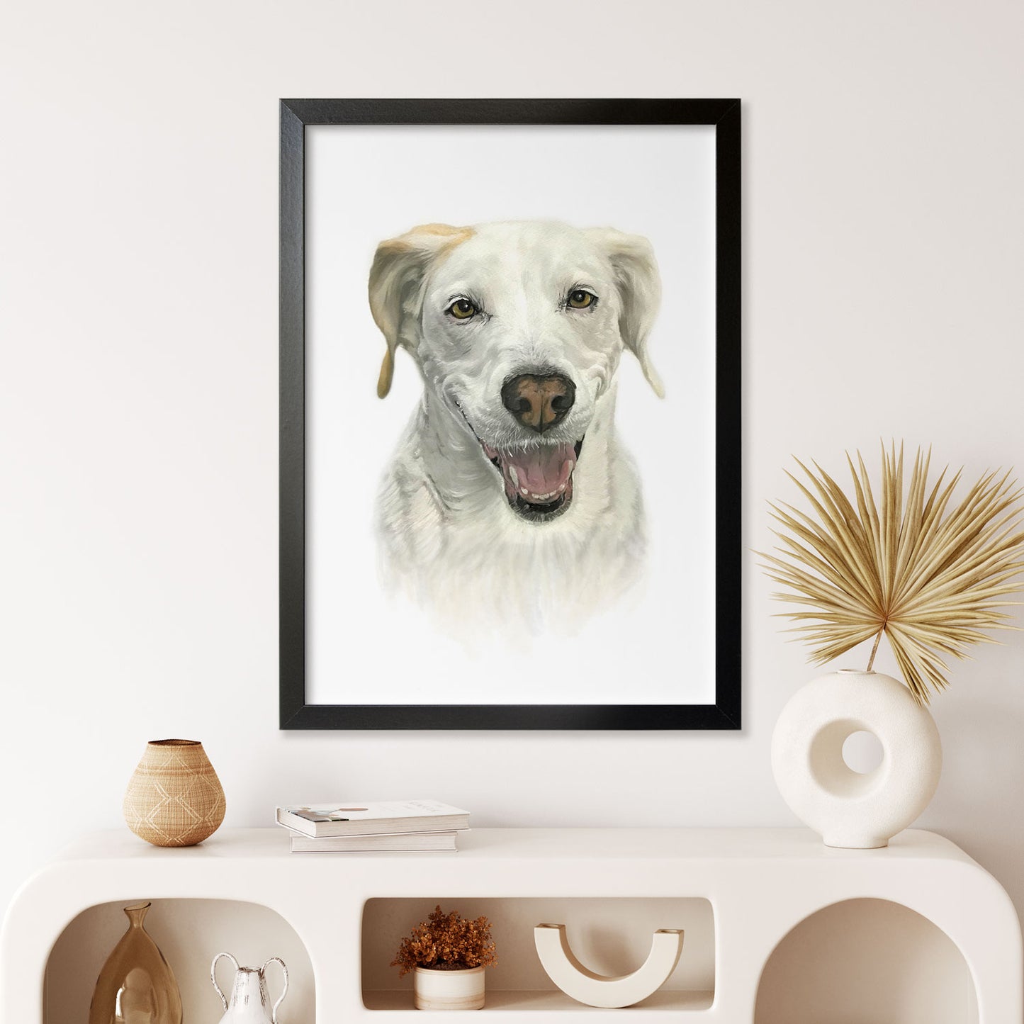 Custom Dog Portrait From Photo 100% Watercolor Hand Painting Classic