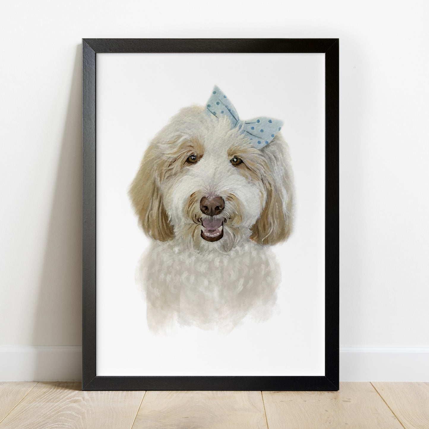 Custom Dog Portrait From Photo 100% Watercolor Hand Painting Classic