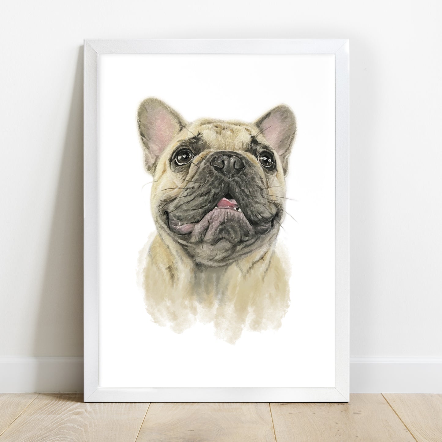 Custom Dog Portrait From Photo 100% Watercolor Hand Painting Classic
