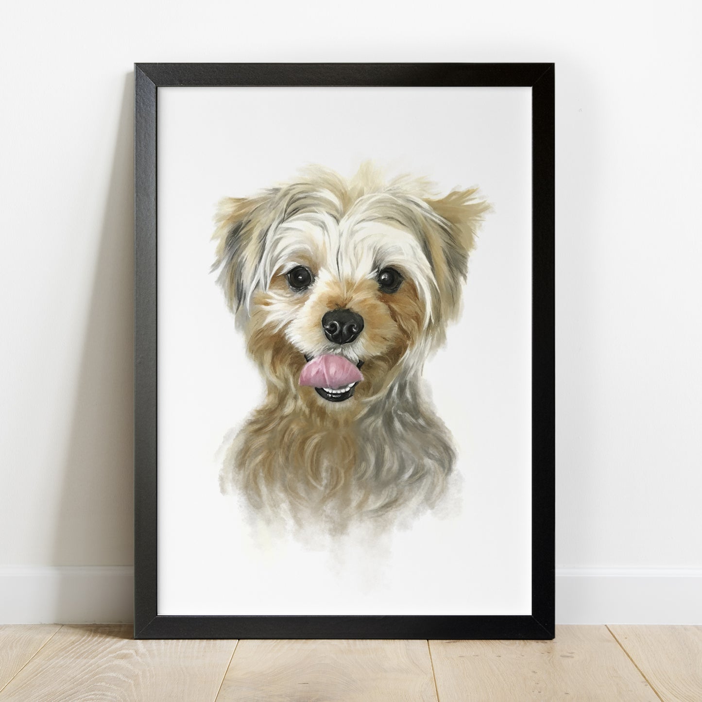 Custom Dog Portrait From Photo 100% Watercolor Hand Painting Classic