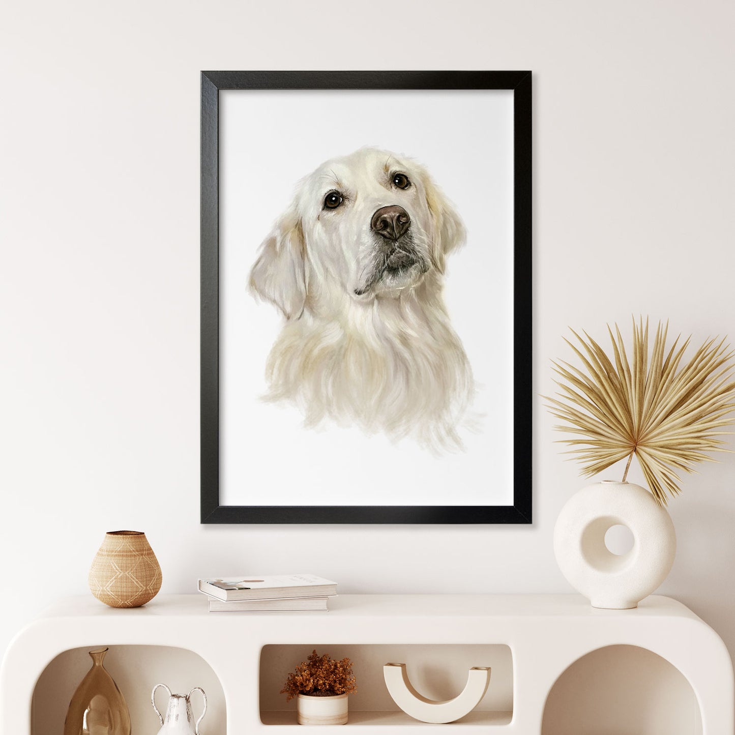 Custom Dog Portrait From Photo 100% Watercolor Hand Painting Classic
