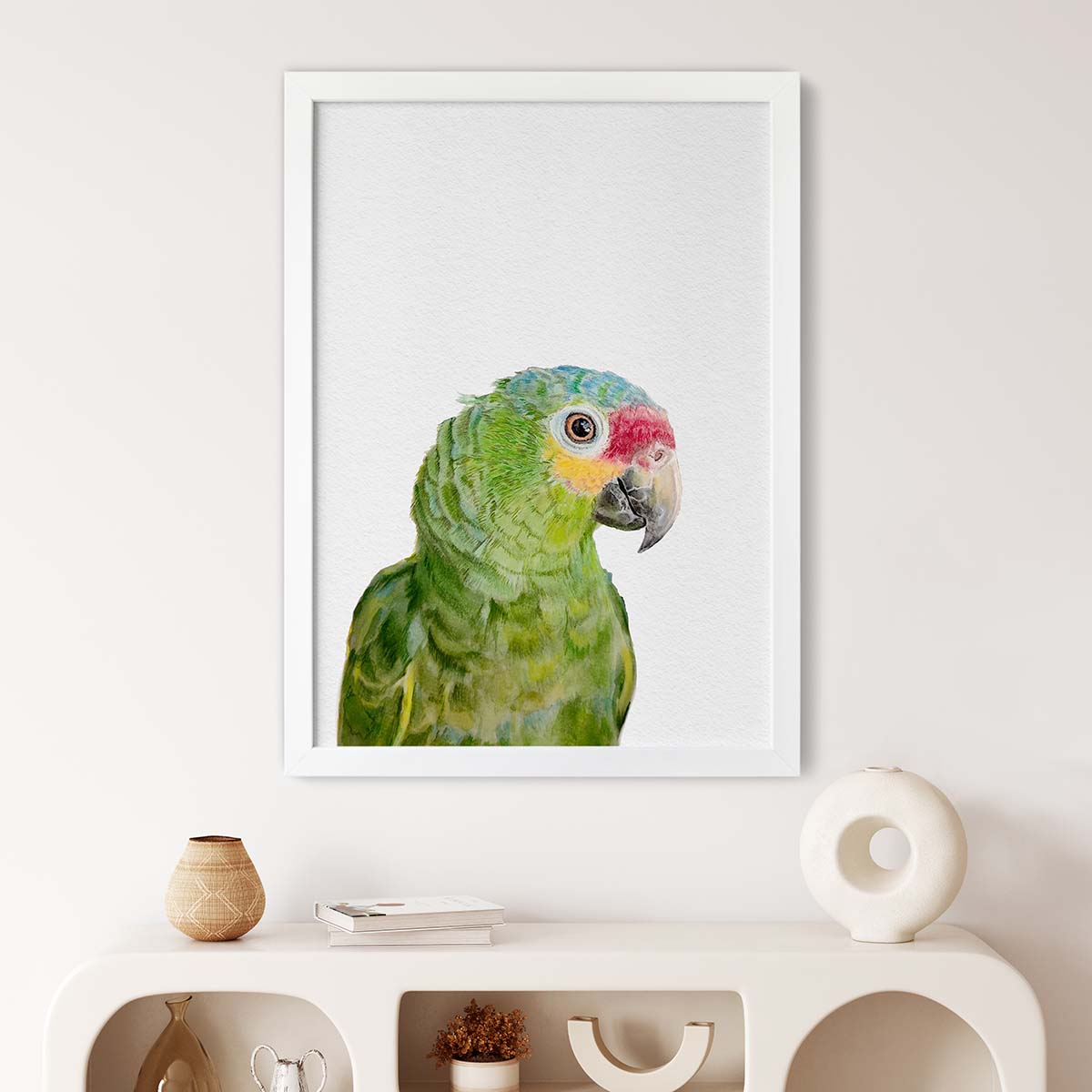Custom Parrot Portrait From Photo 100% Watercolor Hand Painting Peekaboo