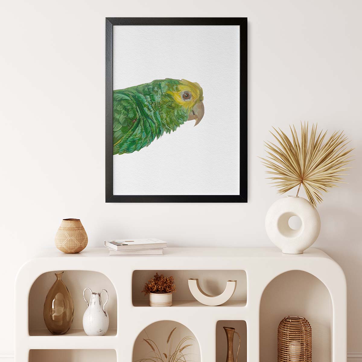 Custom Parrot Portrait From Photo 100% Watercolor Hand Painting Peekaboo