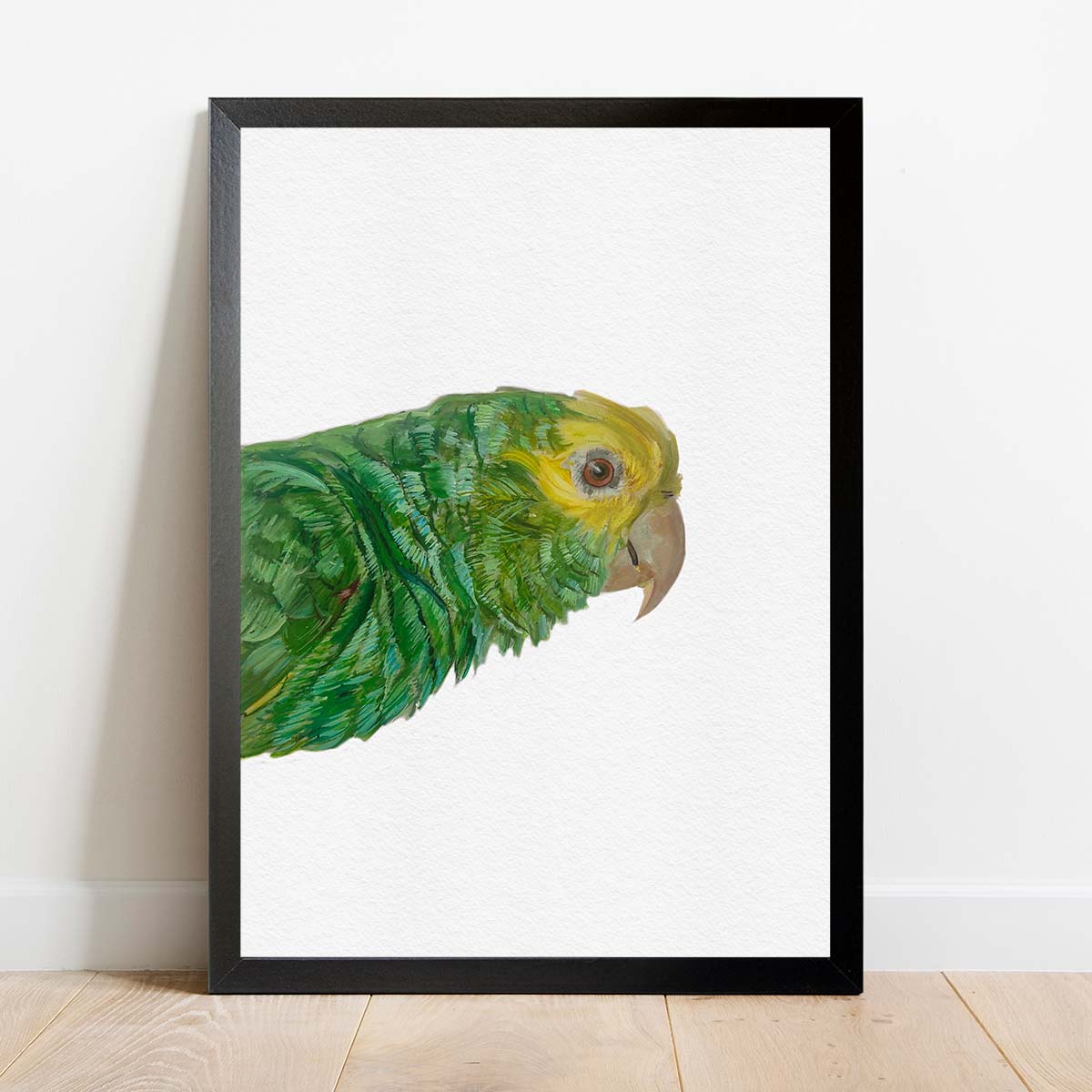 Custom Parrot Portrait From Photo 100% Watercolor Hand Painting Peekaboo