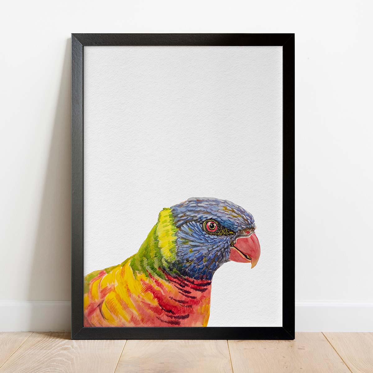 Custom Parrot Portrait From Photo 100% Watercolor Hand Painting Peekaboo
