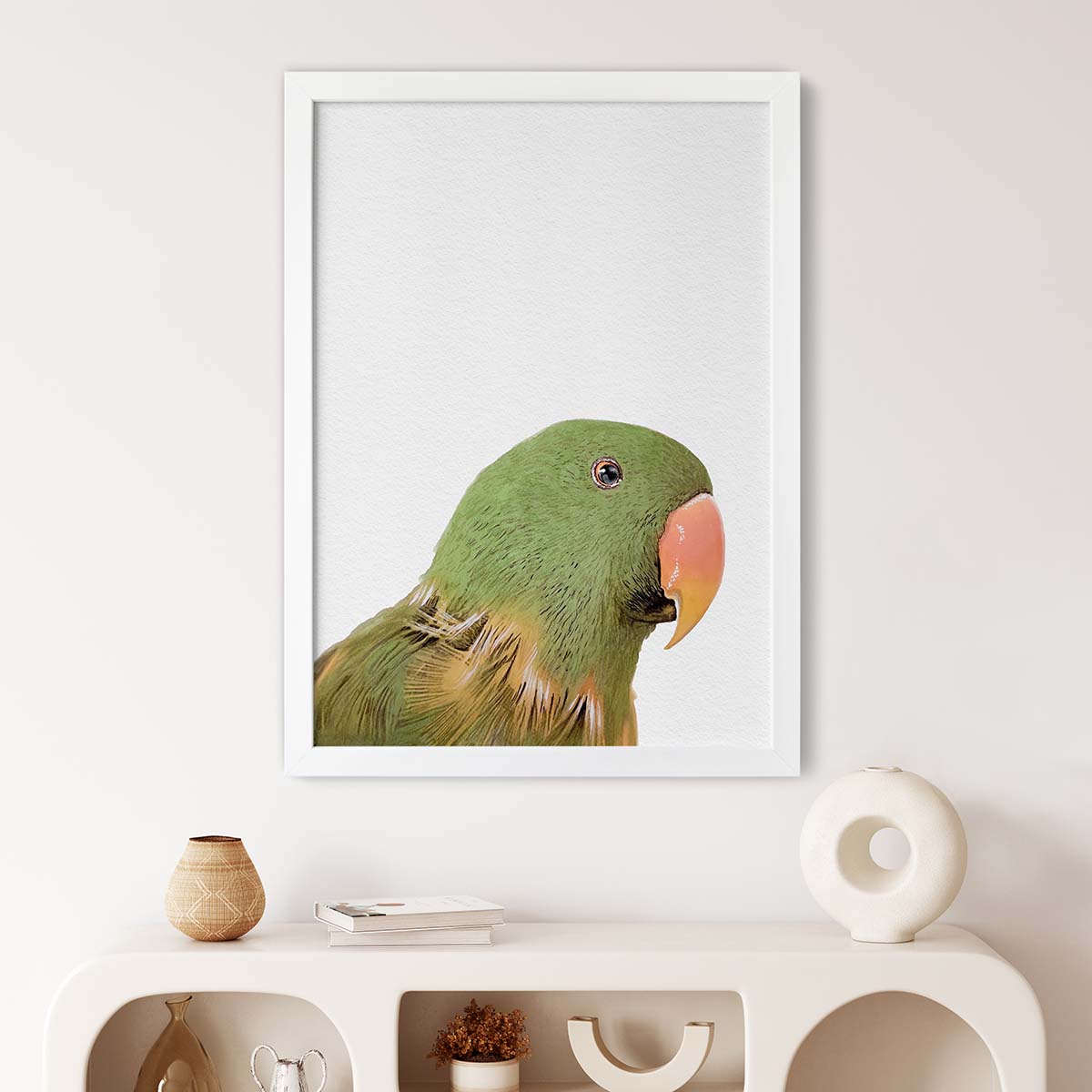 Custom Parrot Portrait From Photo 100% Watercolor Hand Painting Peekaboo