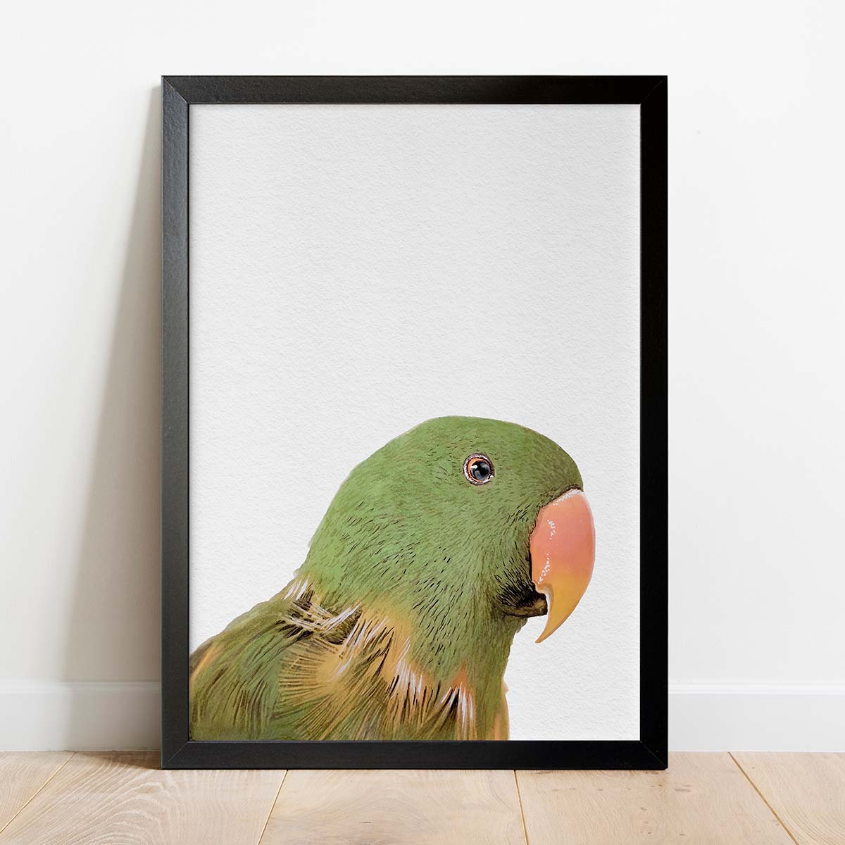 Custom Parrot Portrait From Photo 100% Watercolor Hand Painting Peekaboo