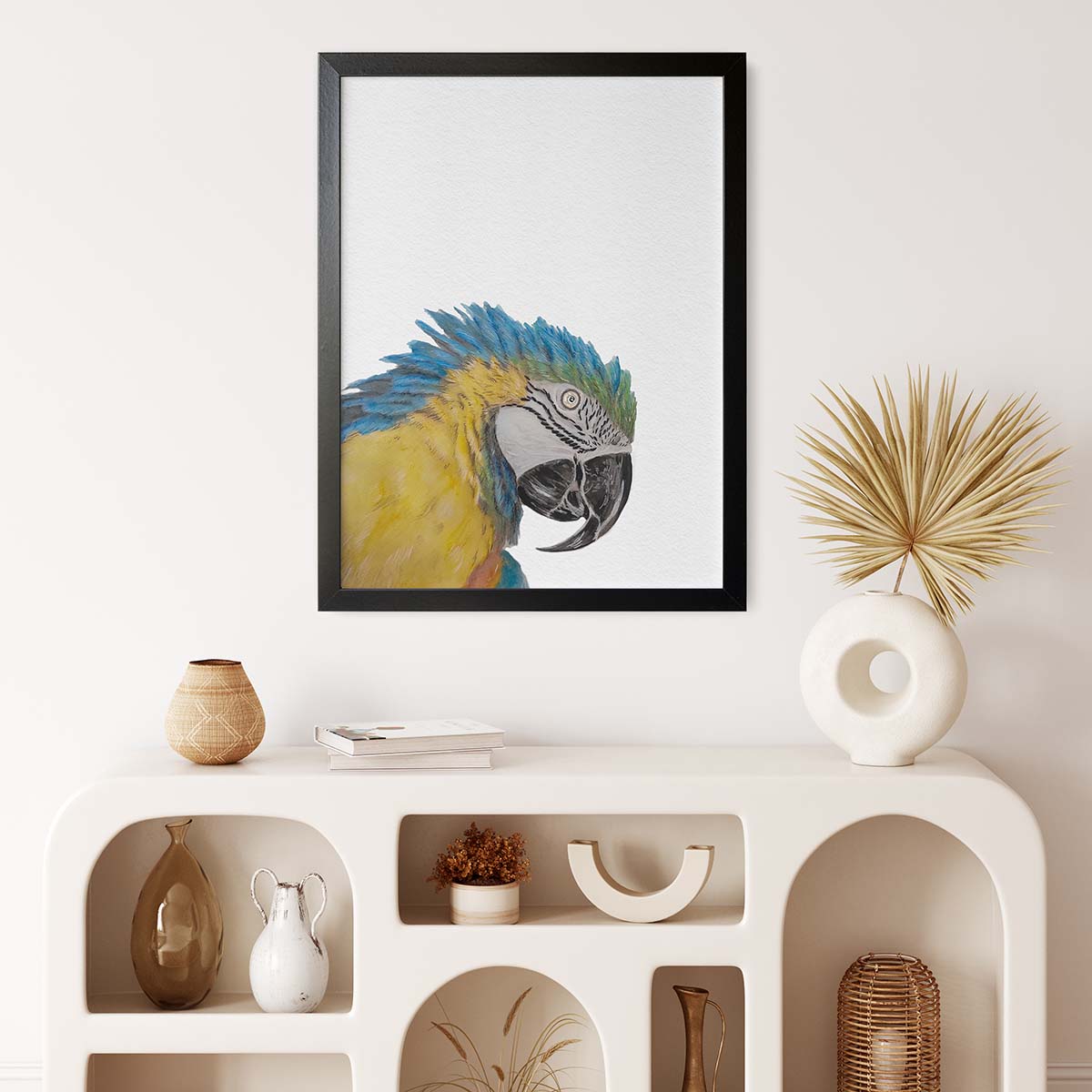 Custom Parrot Portrait From Photo 100% Watercolor Hand Painting Peekaboo