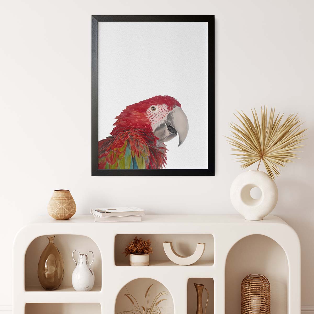 Custom Parrot Portrait From Photo 100% Watercolor Hand Painting Peekaboo