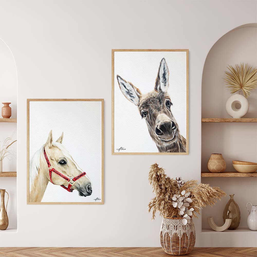 Custom Made Animal Portrait From Photo, Unique Hand Painted Watercolor Artwork