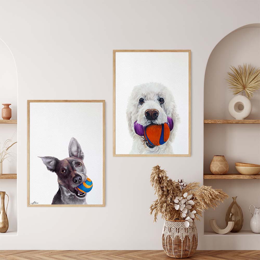 HILARIOUS Custom Pet Portrait From Photo 100% Watercolor Hand Painting Peekaboo