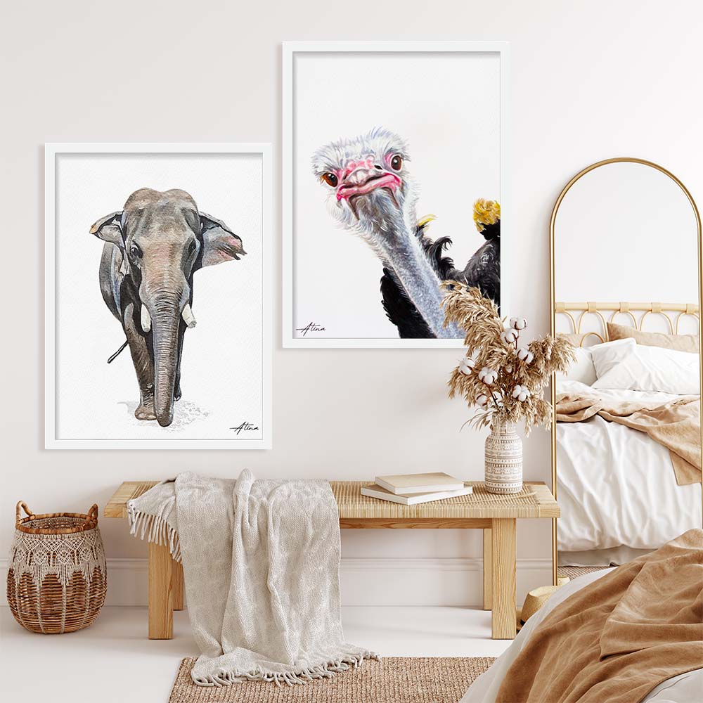 Custom Made Animal Portrait From Photo, Unique Hand Painted Watercolor Artwork