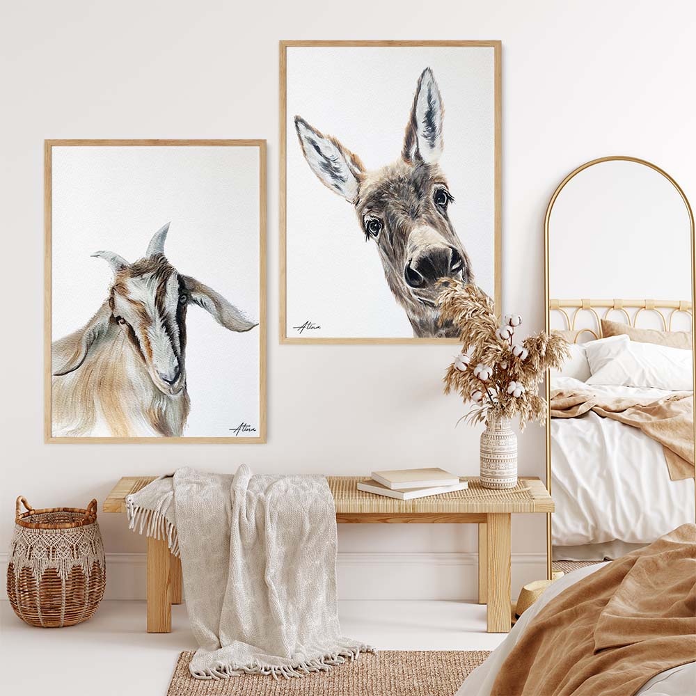 Custom Made Animal Portrait From Photo, Unique Hand Painted Watercolor Artwork