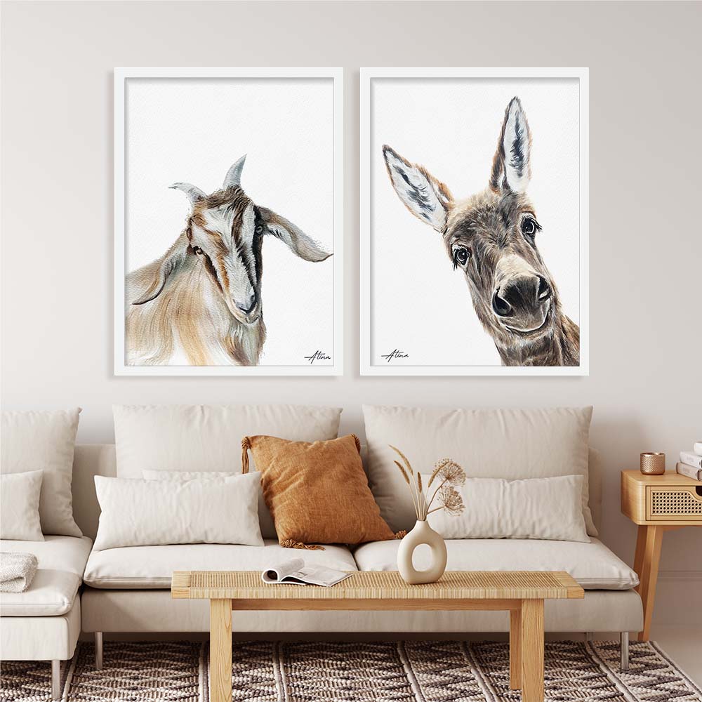 Custom Made Animal Portrait From Photo, Unique Hand Painted Watercolor Artwork