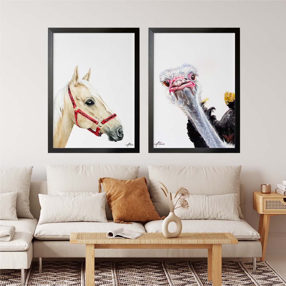 Custom Made Animal Portrait From Photo, Unique Hand Painted Watercolor Artwork