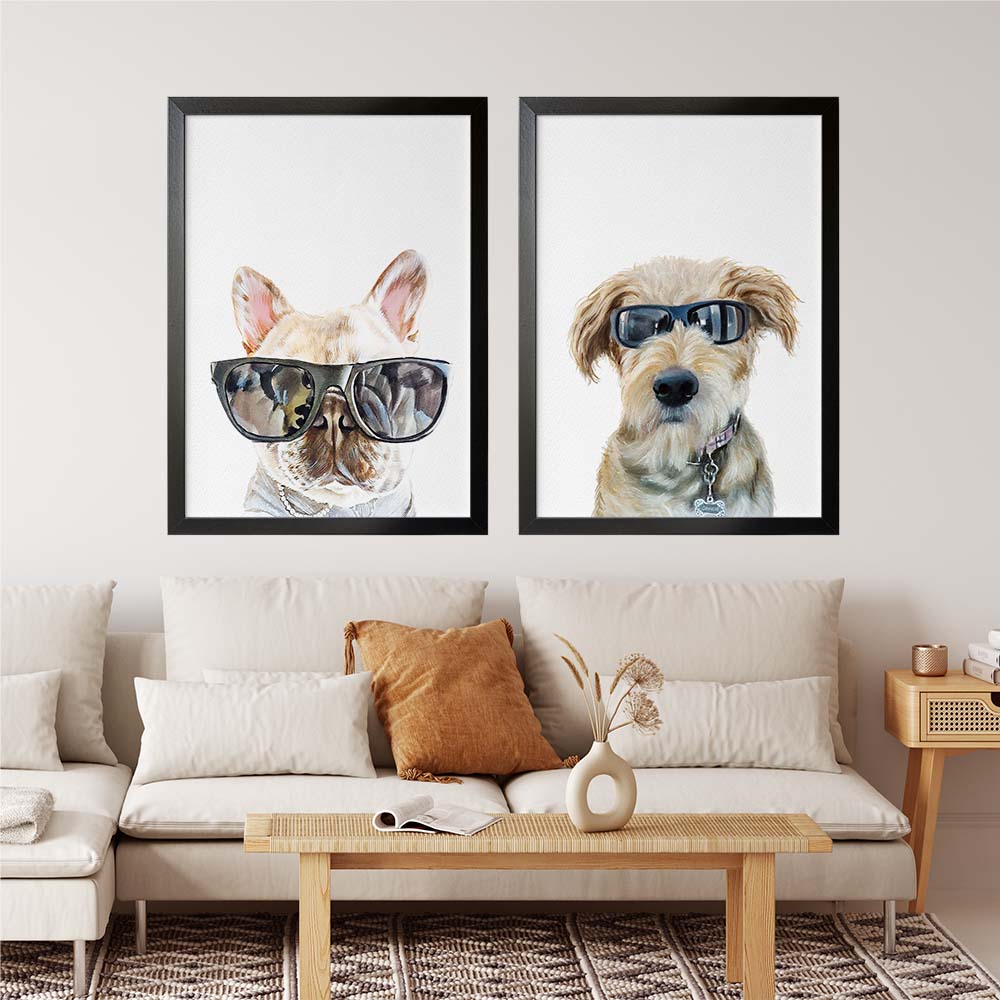HILARIOUS Custom Pet Portrait From Photo 100% Watercolor Hand Painting Peekaboo