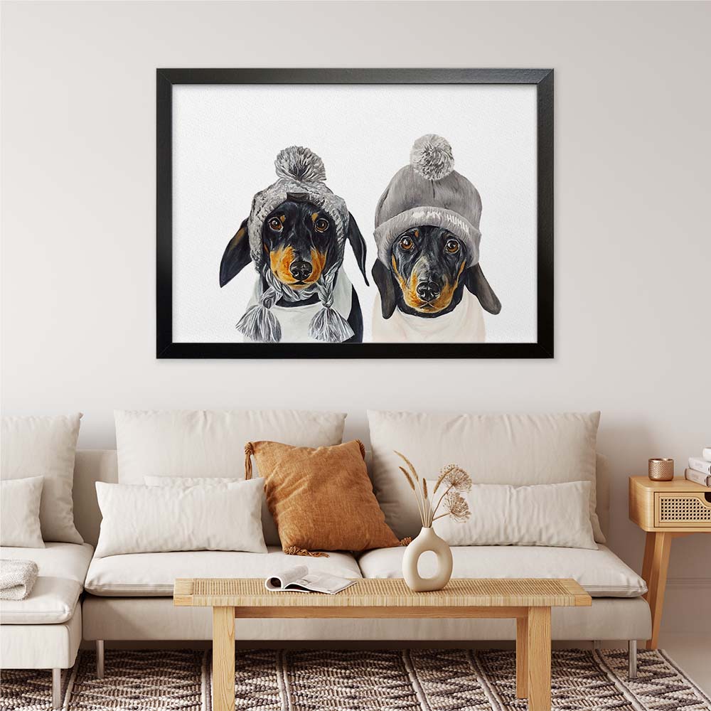 HILARIOUS Custom Pet Portrait From Photo 100% Watercolor Hand Painting Peekaboo