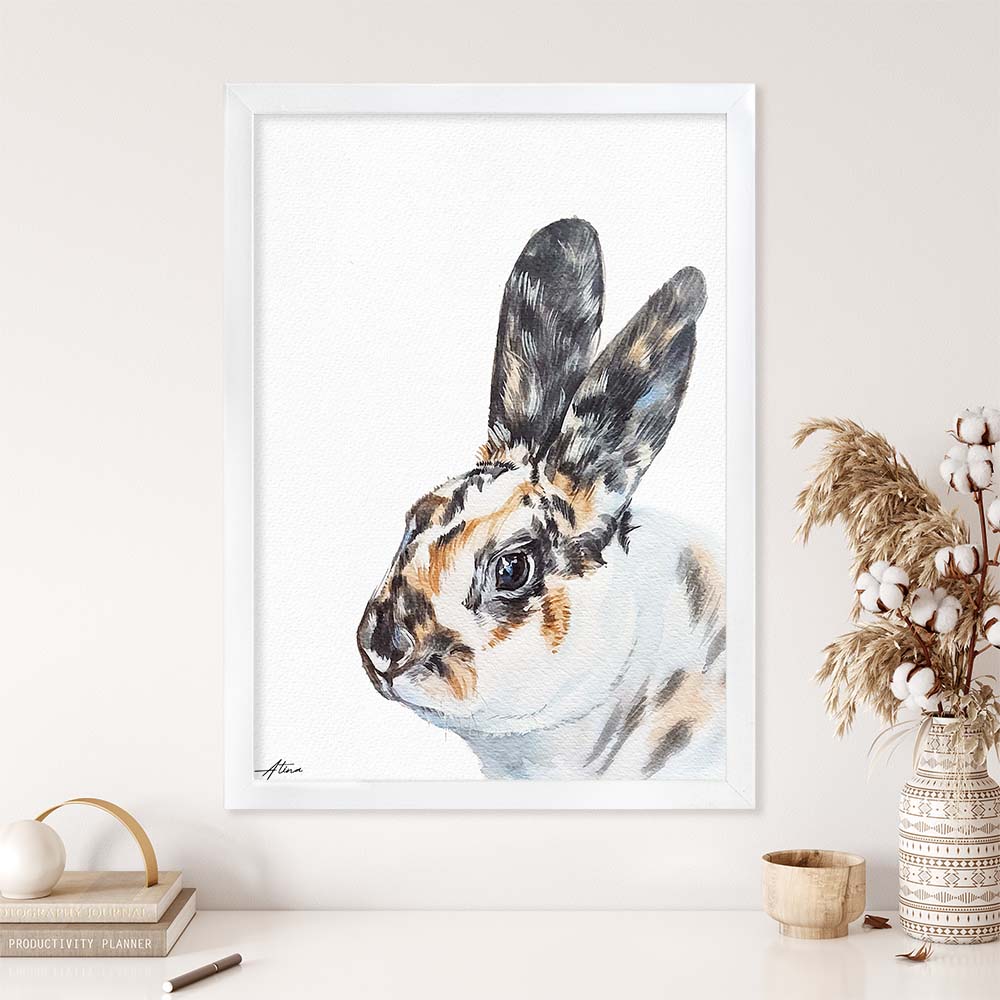 Custom Made Animal Portrait From Photo, Unique Hand Painted Watercolor Artwork