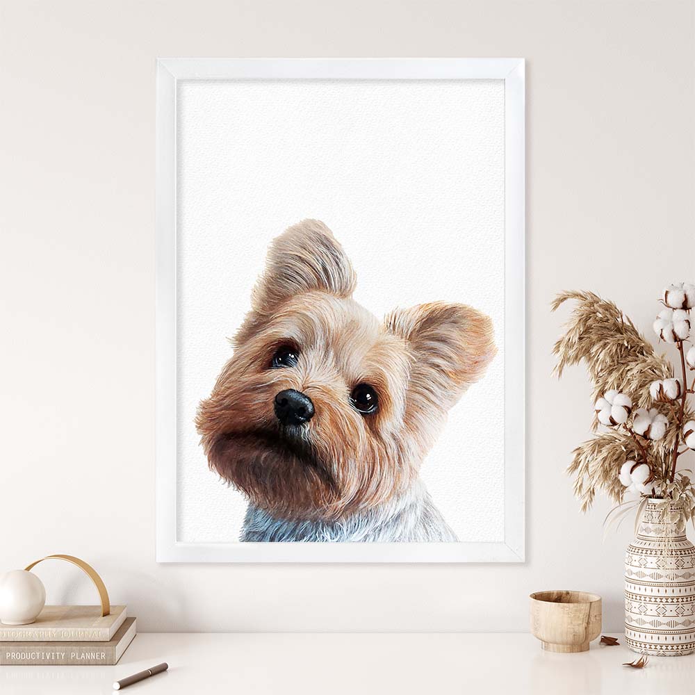 Personalized Pet Portrait From Photo 100% Hand-Painted With ACRYLIC Paints Peekaboo