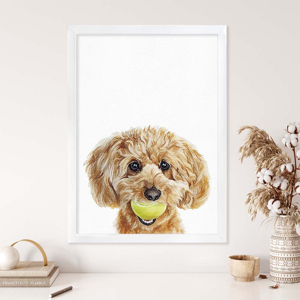 HILARIOUS Custom Pet Portrait From Photo 100% Watercolor Hand Painting Peekaboo