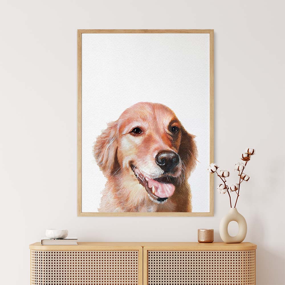 Personalized Pet Portrait From Photo 100% Hand-Painted With ACRYLIC Paints Peekaboo