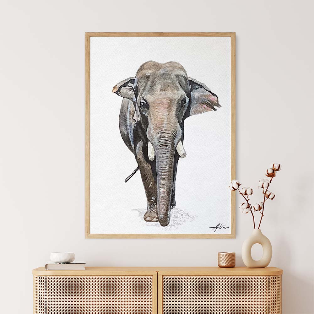 Custom Made Animal Portrait From Photo, Unique Hand Painted Watercolor Artwork
