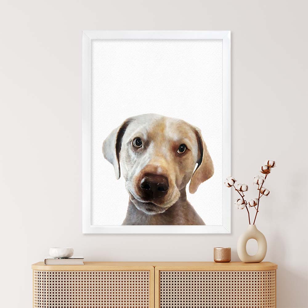 Personalized Pet Portrait From Photo 100% Hand-Painted With ACRYLIC Paints Peekaboo
