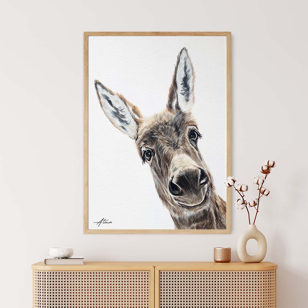 Custom Made Animal Portrait From Photo, Unique Hand Painted Watercolor Artwork