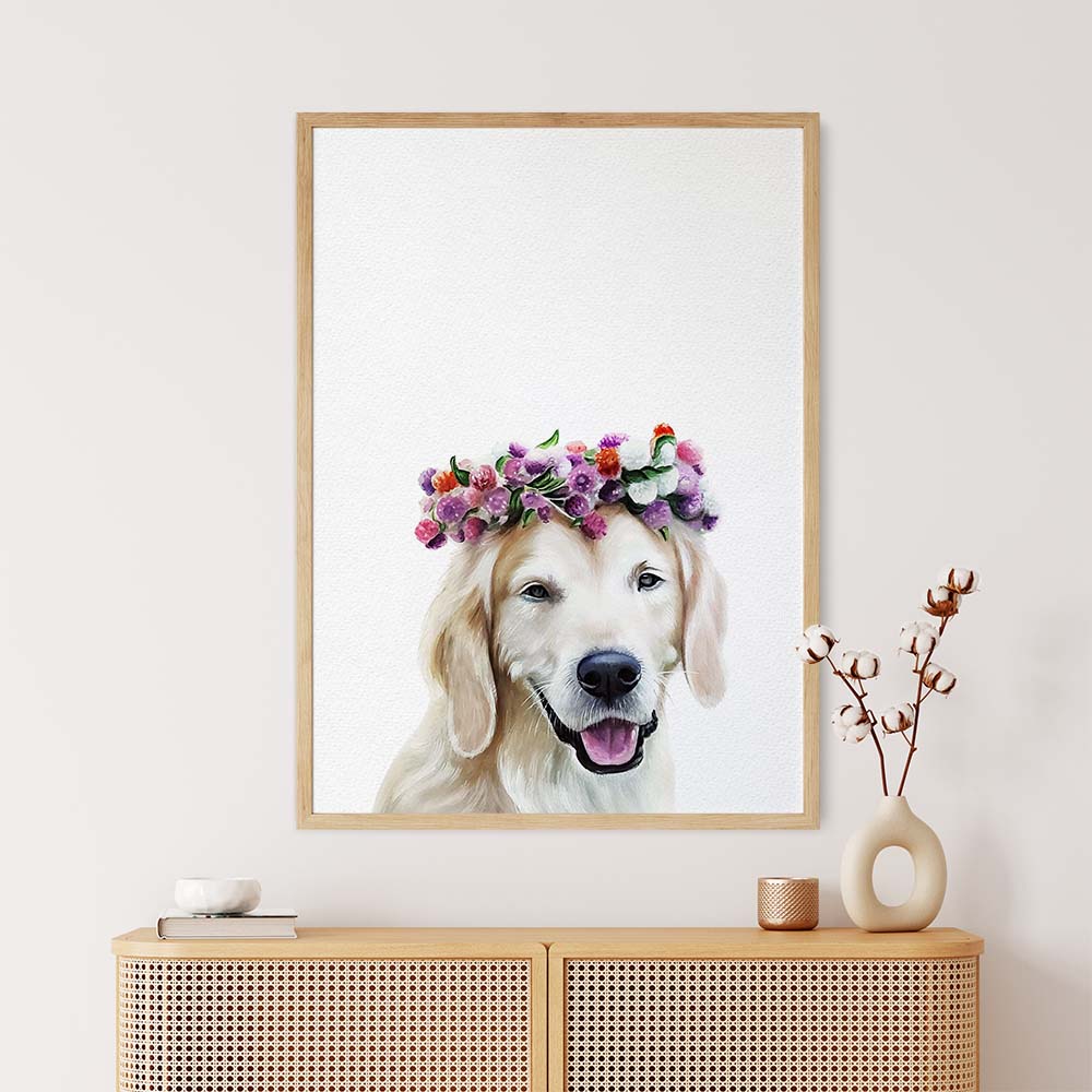HILARIOUS Custom Pet Portrait From Photo 100% Watercolor Hand Painting Peekaboo