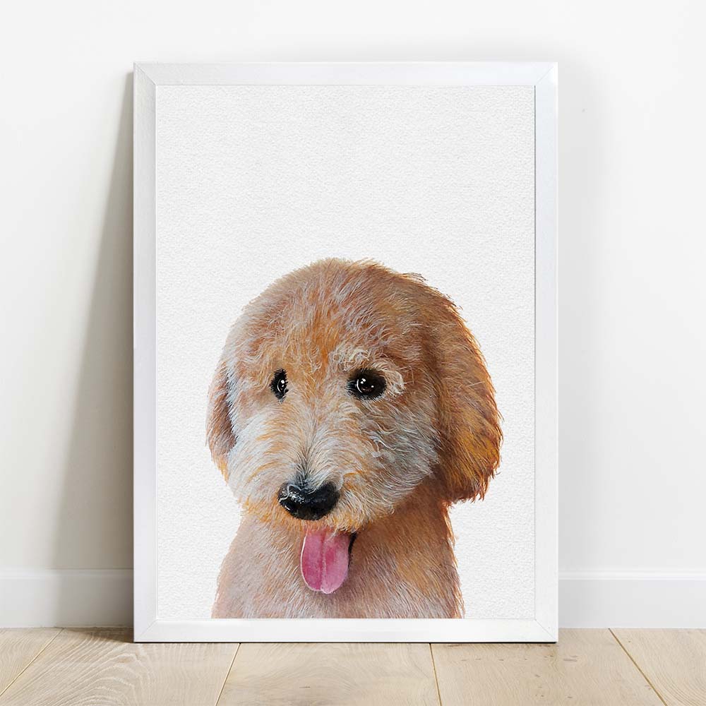 Personalized Pet Portrait From Photo 100% Hand-Painted With ACRYLIC Paints Peekaboo
