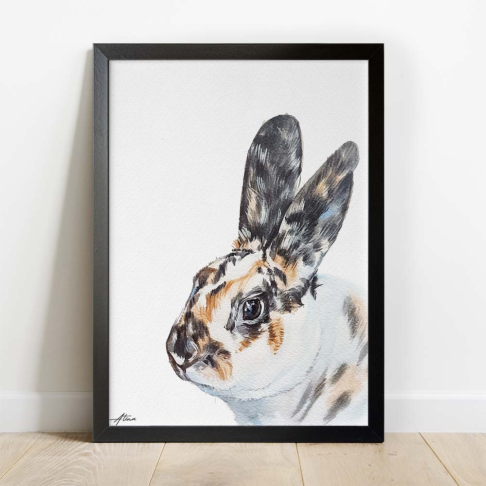 Custom Made Animal Portrait From Photo, Unique Hand Painted Watercolor Artwork