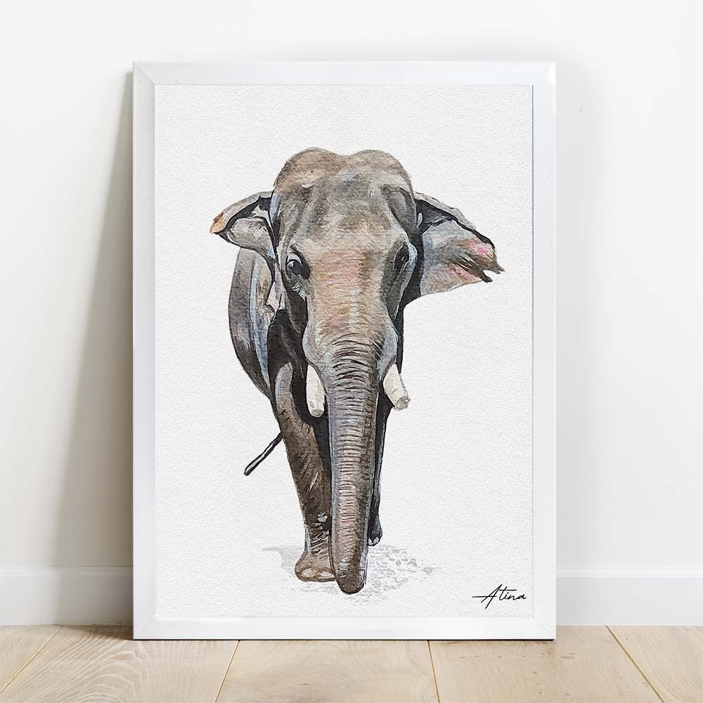 Custom Made Animal Portrait From Photo, Unique Hand Painted Watercolor Artwork