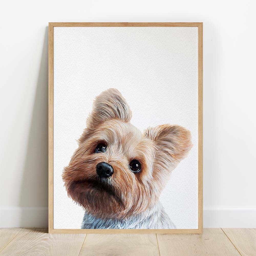 Personalized Pet Portrait From Photo 100% Hand-Painted With ACRYLIC Paints Peekaboo