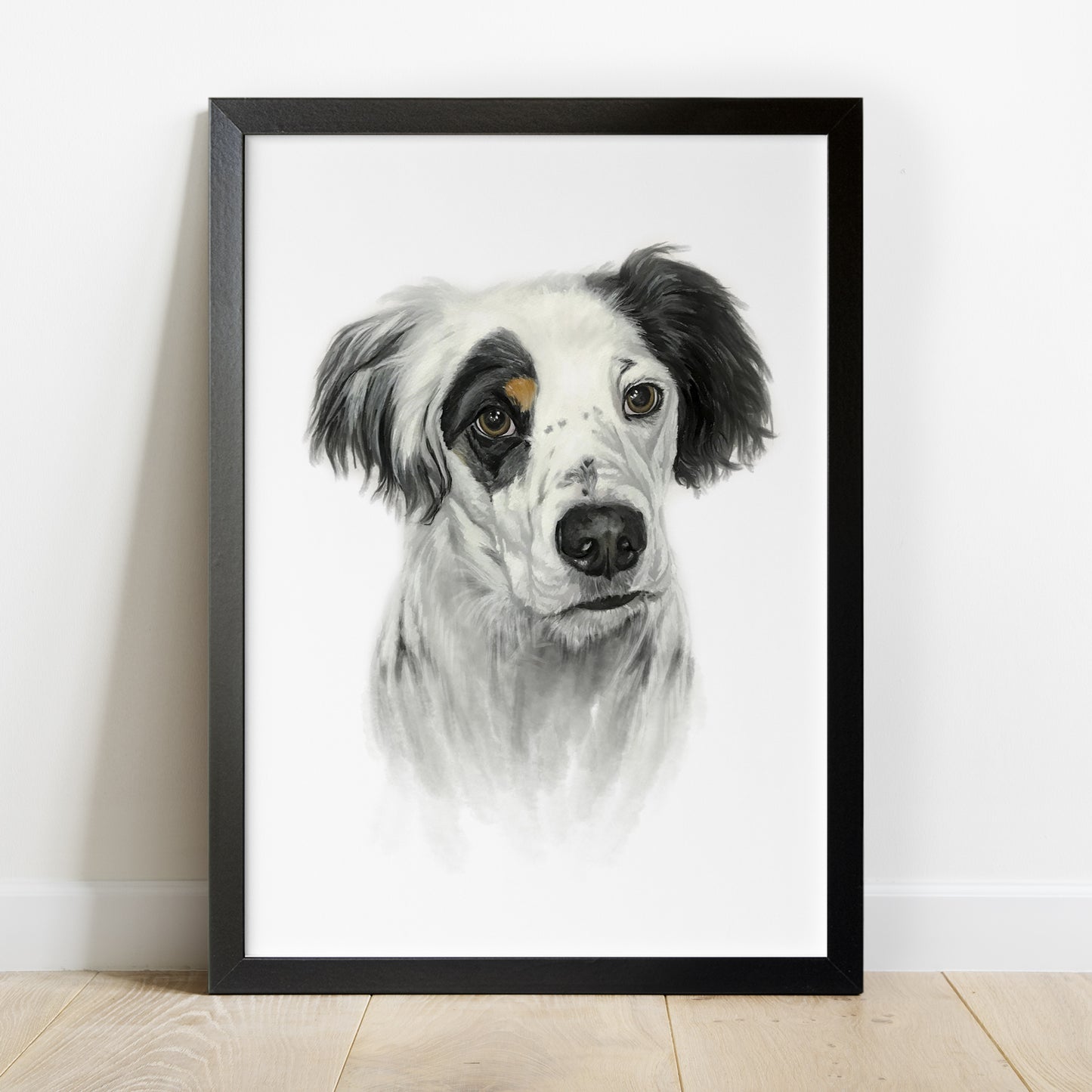 Custom Dog Portrait From Photo 100% Watercolor Hand Painting Classic