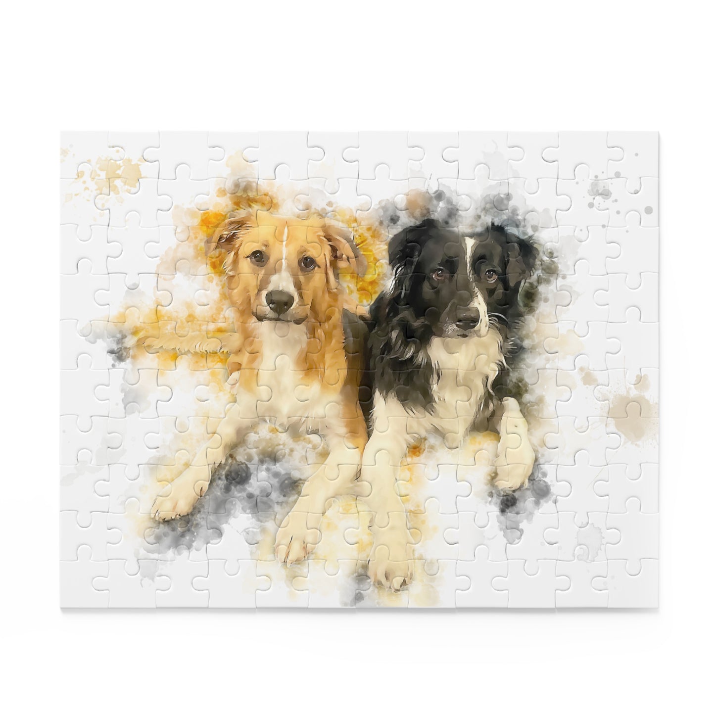126-Piece Personalized Magnetic Jigsaw Puzzle With Digitally Hand-Painted Pet Portrait