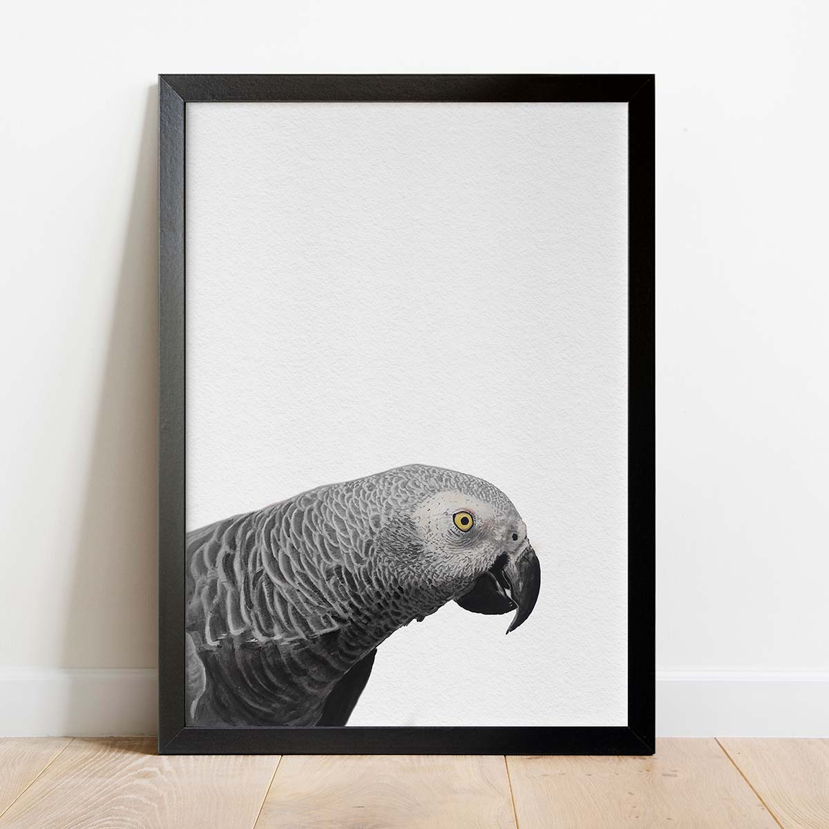 Custom Parrot Portrait From Photo 100% Watercolor Hand Painting Peekaboo