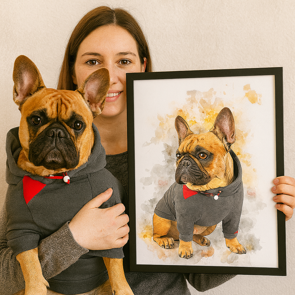 Turn Your Pet’s Photo Into a Hand-Drawn Portrait - Ready to Hang