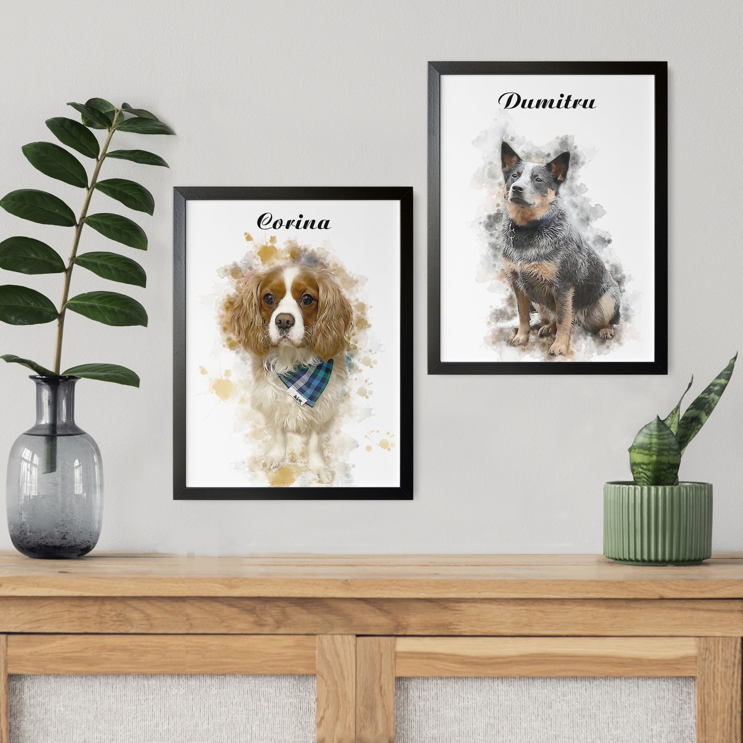 Turn Your Pet’s Photo Into a Hand-Drawn Portrait - Ready to Hang