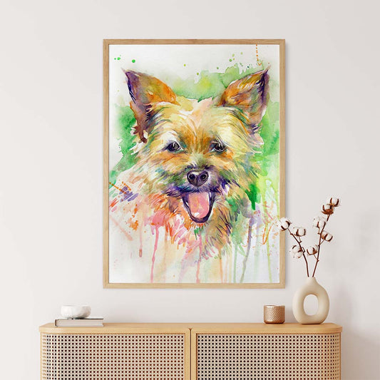 Personalized Pet Portrait From Photo 100% Multi-Colors Watercolor Hand Painting