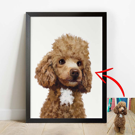 Hand-drawn on iPad, Custom Dog Portrait From Photo - NEW