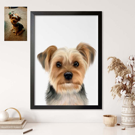 Hand-drawn on iPad, Custom Dog Portrait From Photo - NEW