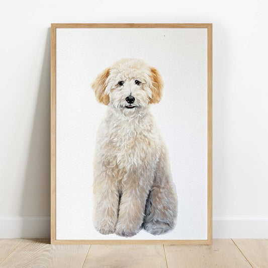 FULL-BODY Pet Portrait From Photo 100% Watercolor Hand Painting